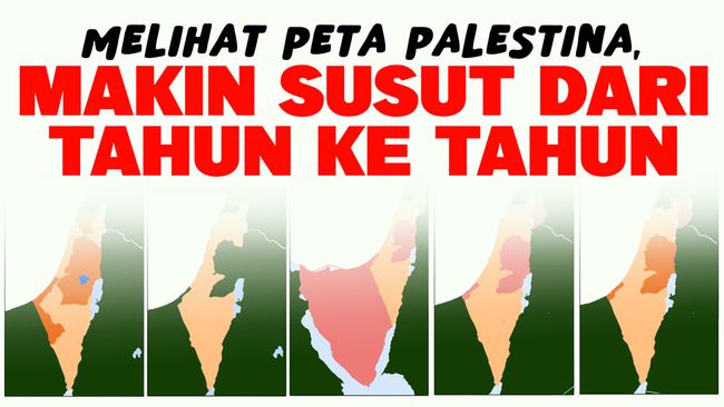 Berangsur Menyusut: Perubahan Peta Palestina dari Tahun ke Tahun