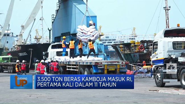 Pertama Kalinya dalam 11 Tahun, RI Menerima Pengiriman 3.500 Ton Beras dari Kamboja