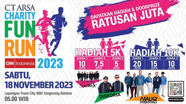 CT ARSA Charity Fun Run 2023: Acara Live Sekarang Berusaha Pecahkan Rekor