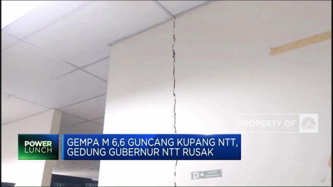 Gedung Gubernur NTT Rusak Akibat Gempa M 6,6 di Kupang NTT