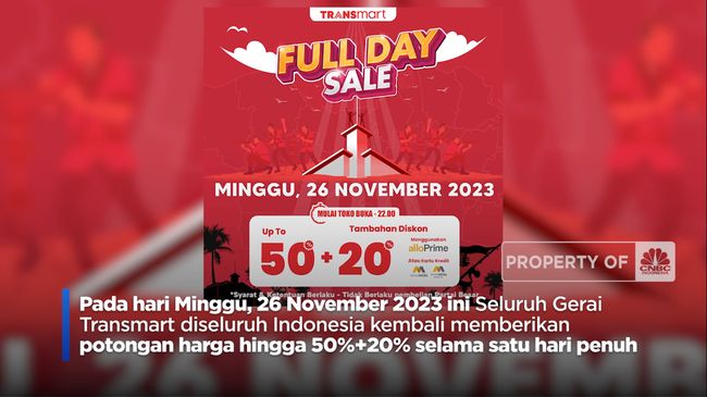 Transmart Full Day Sale pada 26 November 2023: Banjir Diskon