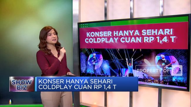 Konser Coldplay Selama Satu Hari Menghasilkan Pendapatan Rp 1,4 Triliun