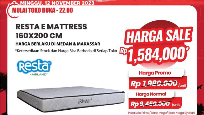 Penghematan Hampir Rp 8 Juta untuk Tempat Tidur Exclusively at Transmart