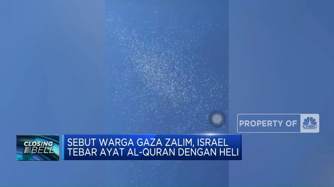 Warga Gaza Dituduh Zalim, Israel Melemparkan Ayat Al-Quran Lewat Heli