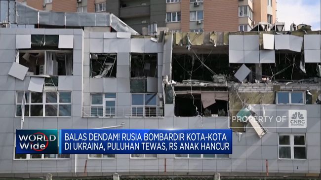 Puluhan Orang Tewas dan RS Anak Hancur akibat Bombardir Rusia di Kota-Kota Ukraina